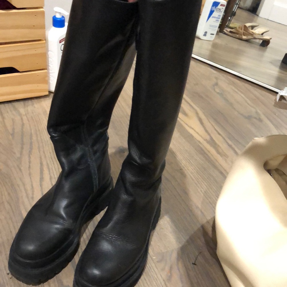 Paloma Barcelo Lug Soles Platform Knee High Boots